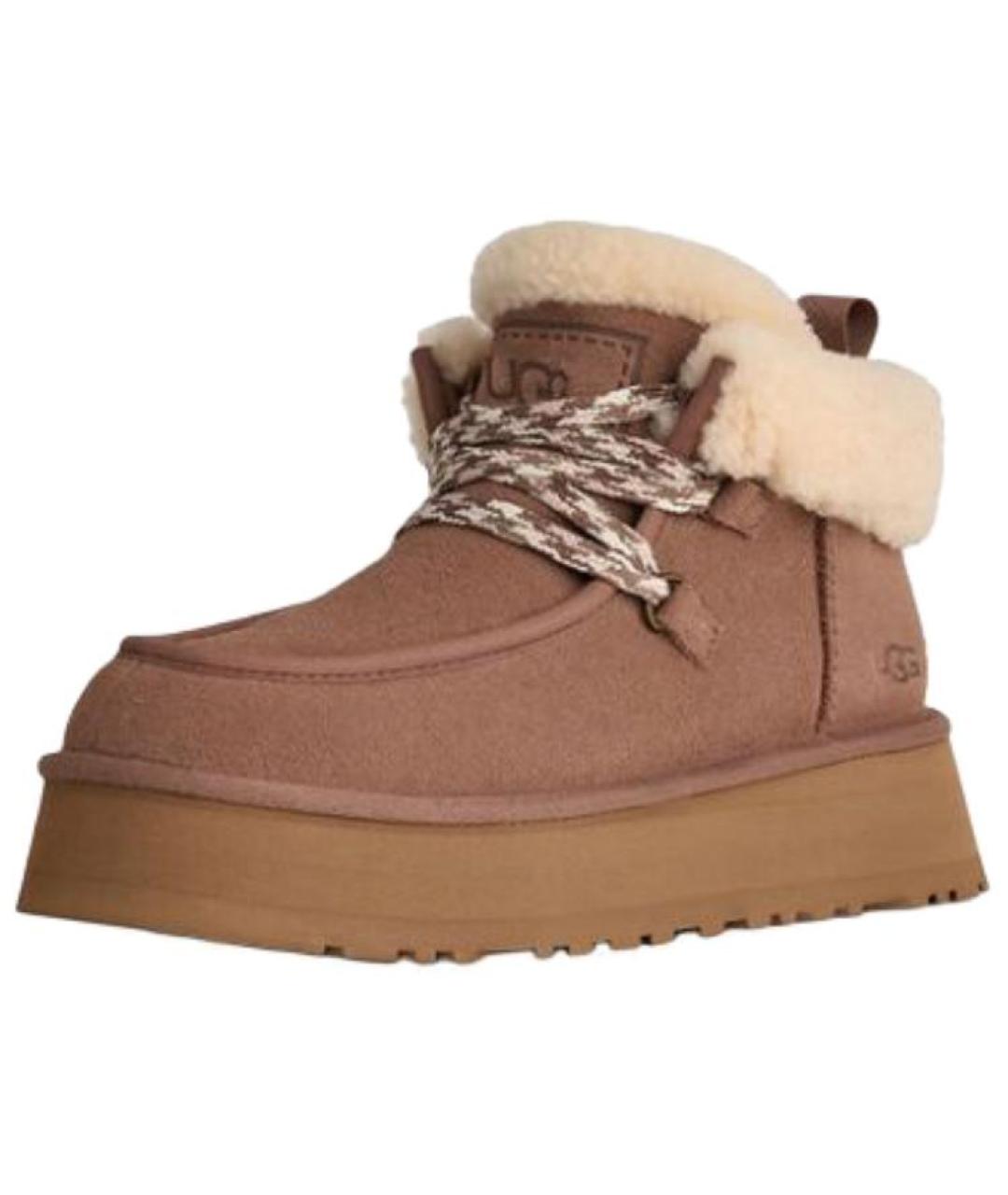 UGG AUSTRALIA Коричневые кожаные ботинки, фото 4