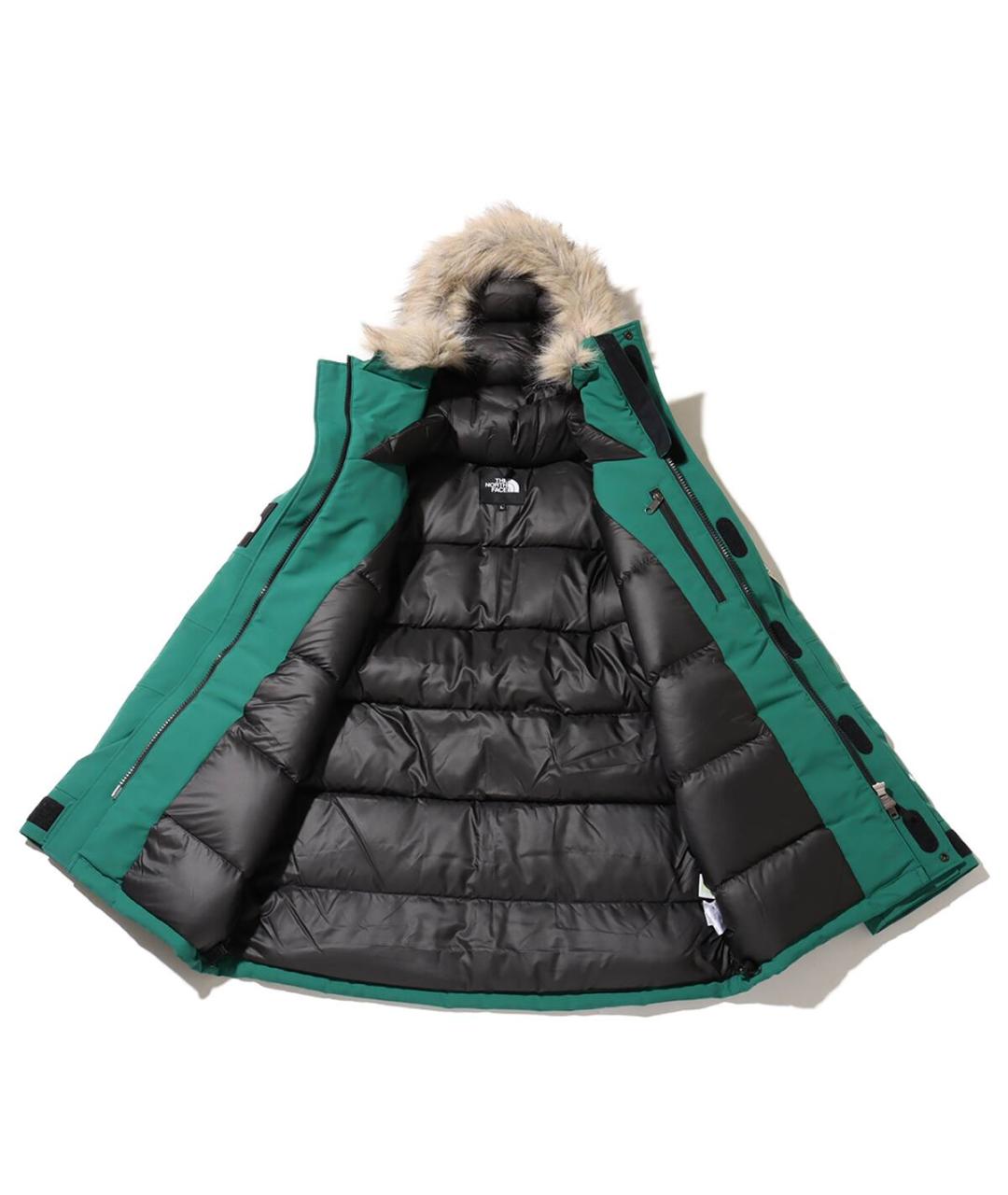 THE NORTH FACE Зеленый полиамидовый пуховик, фото 3