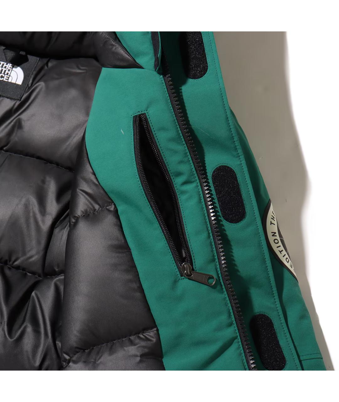 THE NORTH FACE Зеленый полиамидовый пуховик, фото 4