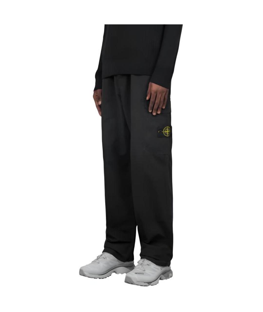 STONE ISLAND Черные брюки чинос, фото 5