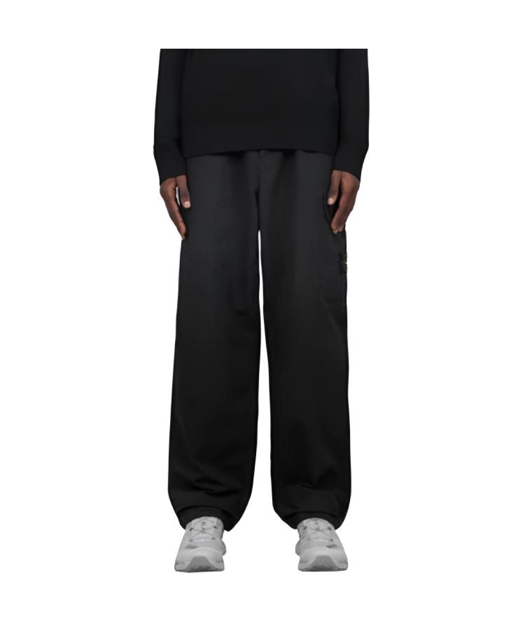 STONE ISLAND Черные брюки чинос, фото 3