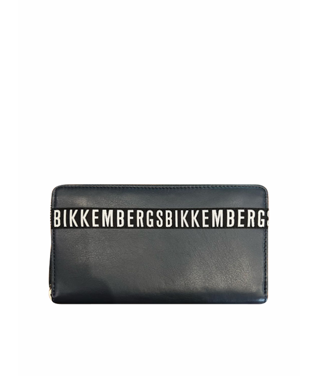 BIKKEMBERGS Темно-синий кожаный кошелек, фото 1
