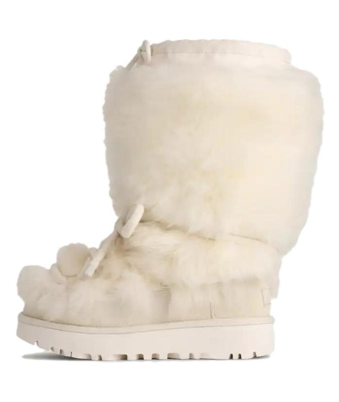 UGG AUSTRALIA Белые кожаные ботинки, фото 2