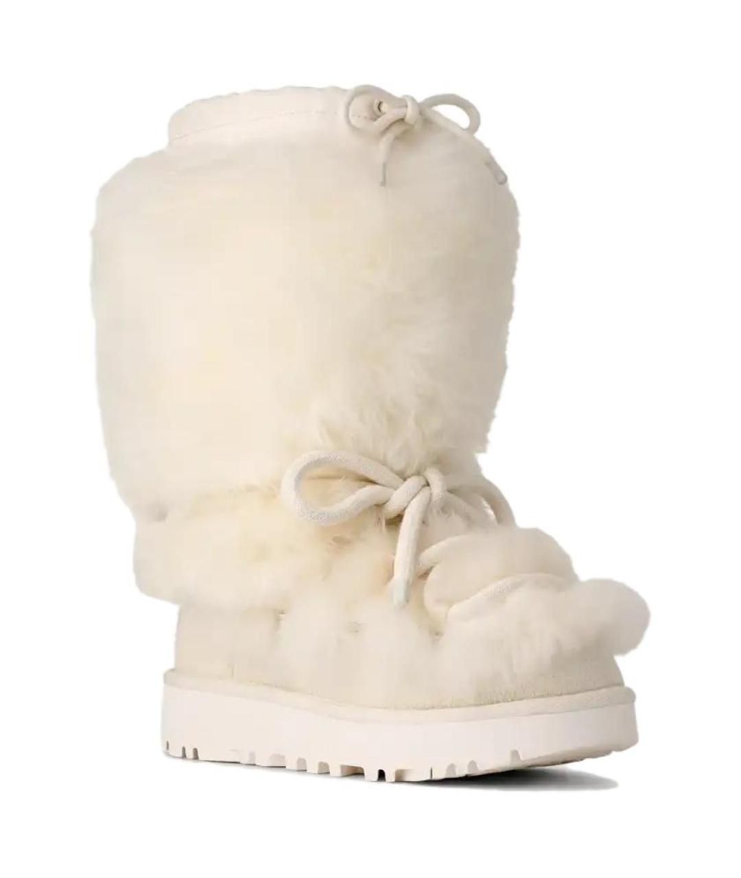 UGG AUSTRALIA Белые кожаные ботинки, фото 3