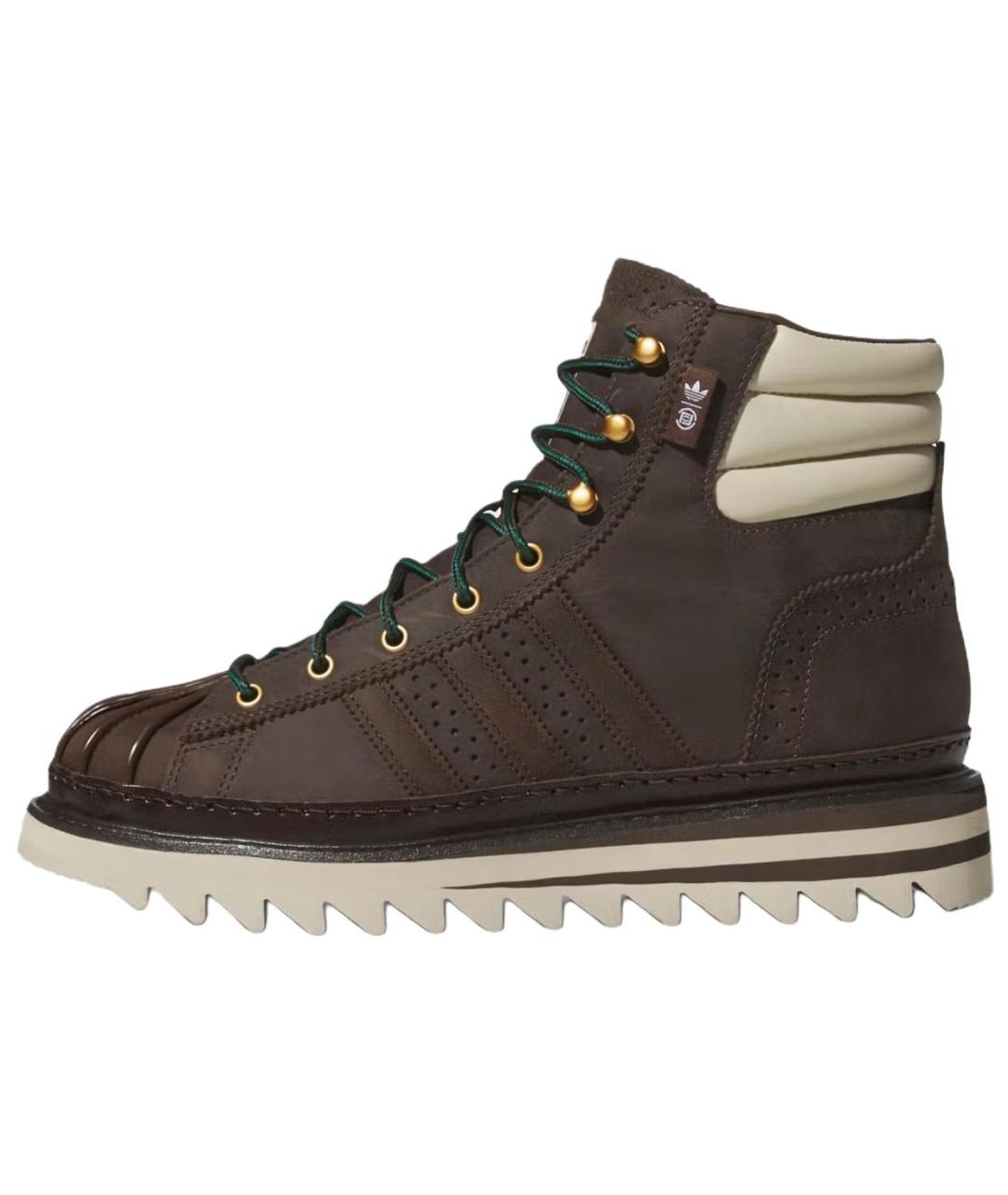ADIDAS Коричневые кожаные ботинки, фото 2