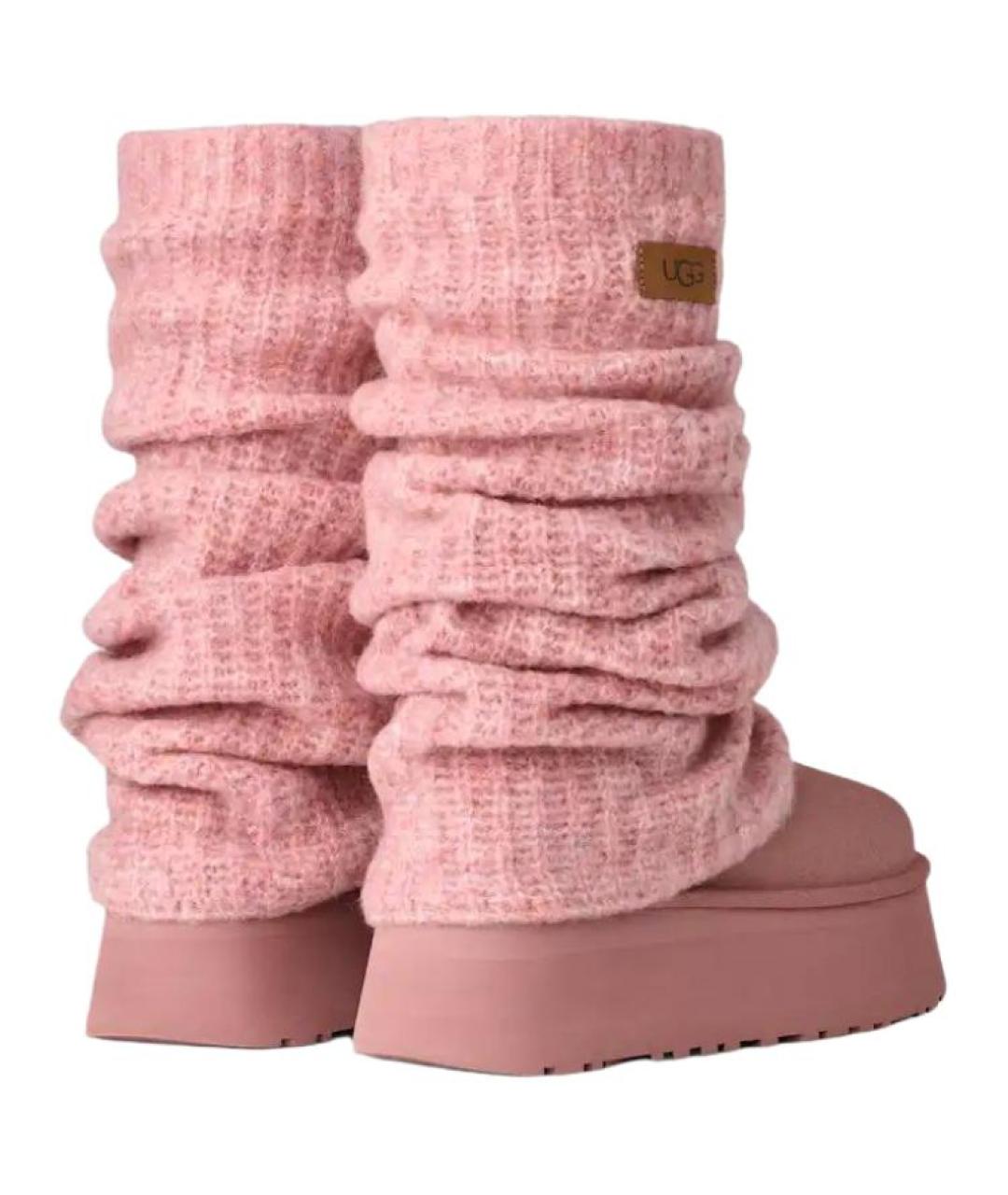 UGG AUSTRALIA Розовые нубуковые ботинки, фото 3