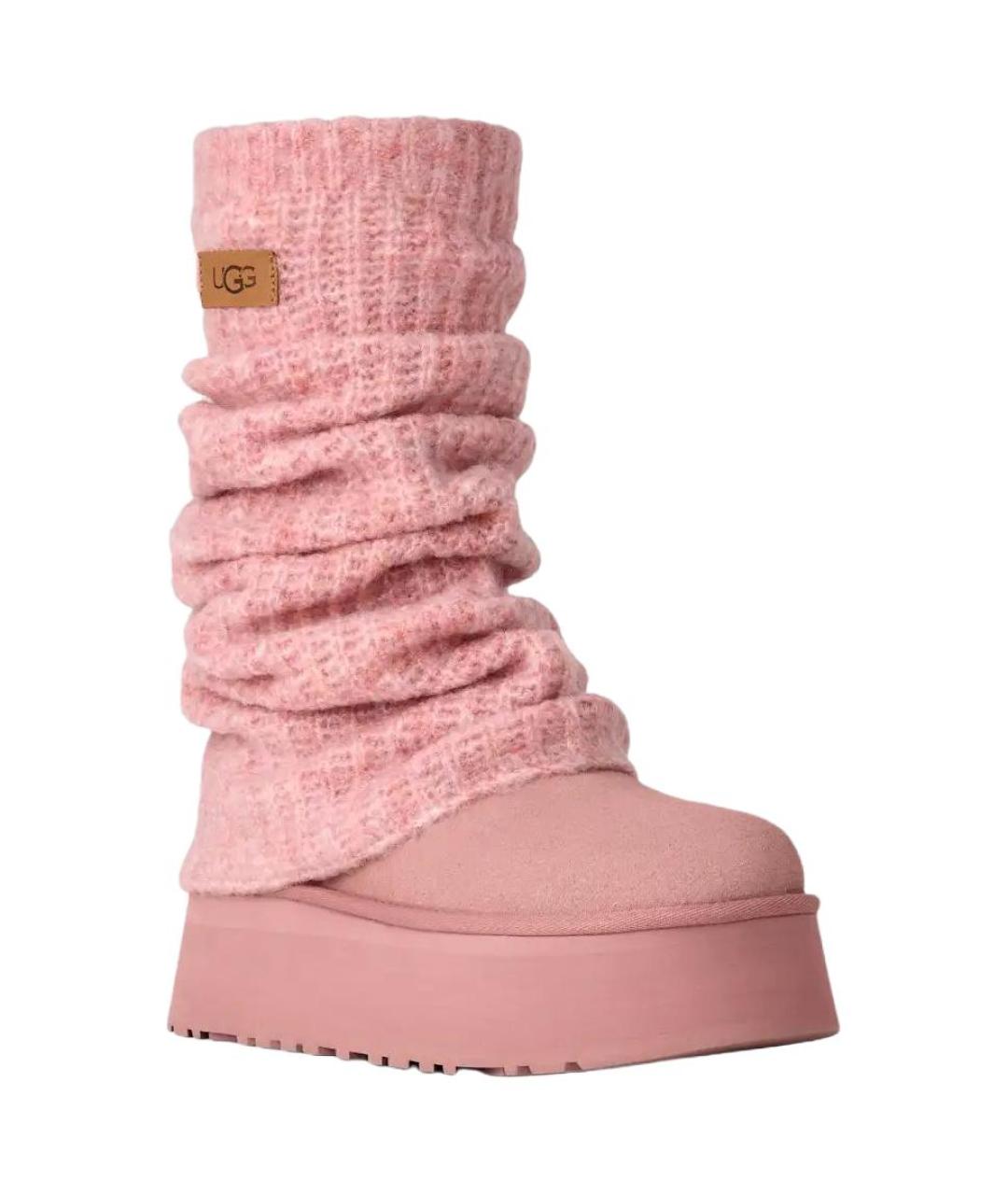 UGG AUSTRALIA Розовые нубуковые ботинки, фото 2