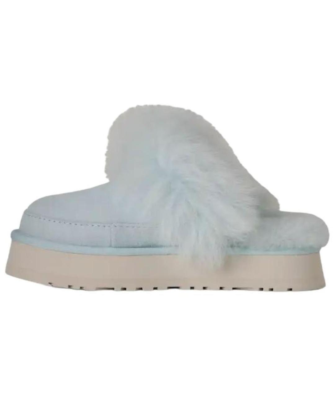 UGG AUSTRALIA Голубые замшевые мюли, фото 2
