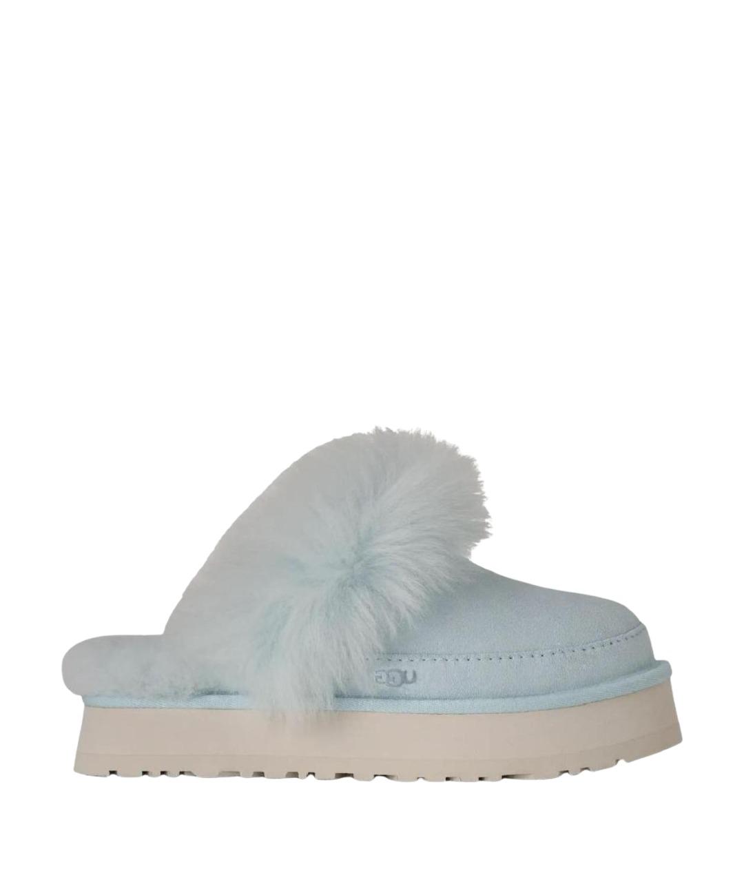 UGG AUSTRALIA Голубые замшевые мюли, фото 1