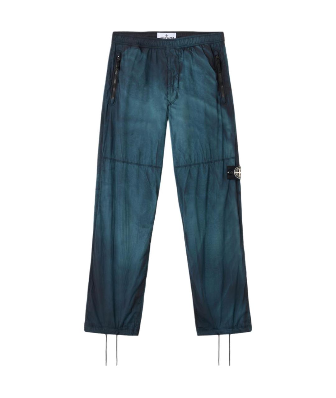 STONE ISLAND Синие прямые брюки, фото 1
