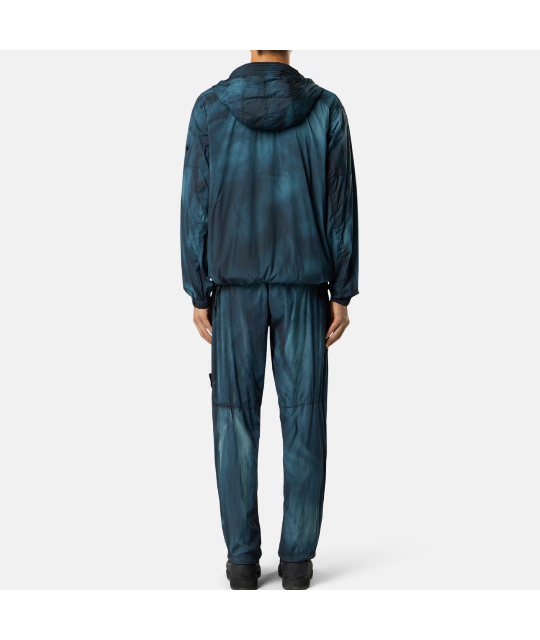 STONE ISLAND Синие прямые брюки, фото 4