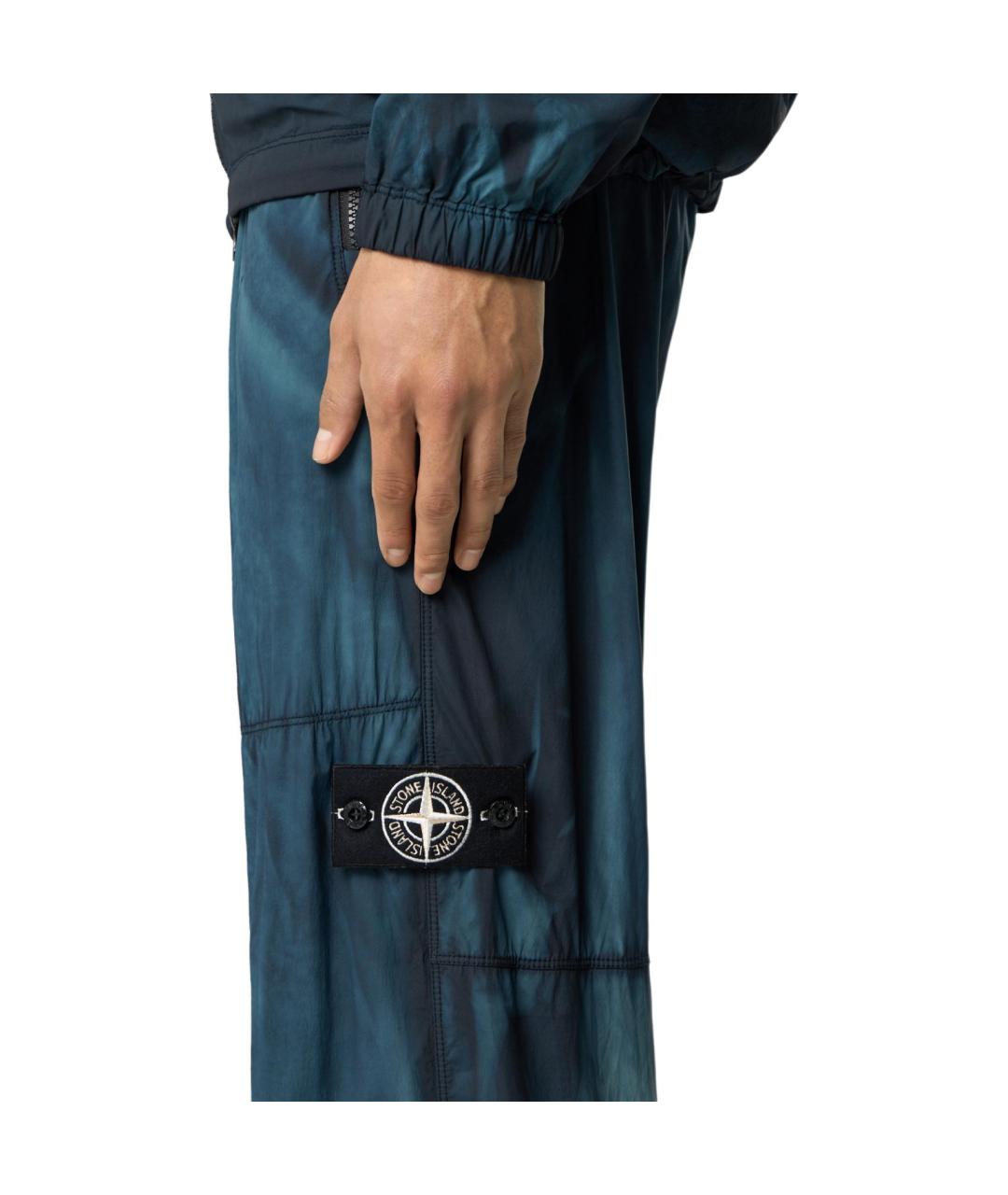 STONE ISLAND Синие прямые брюки, фото 5