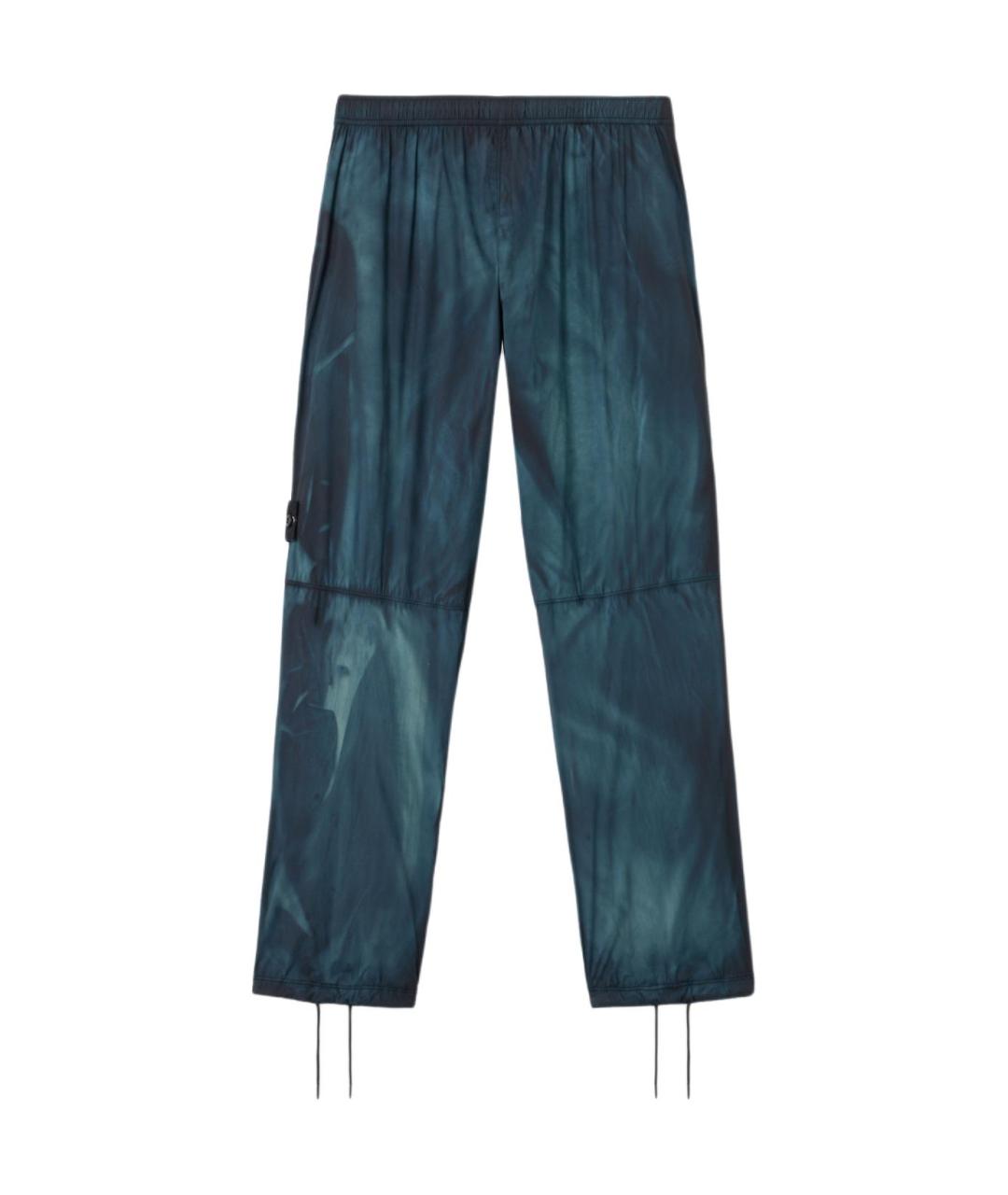 STONE ISLAND Синие прямые брюки, фото 2