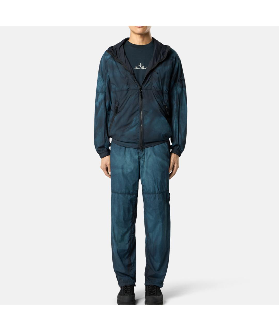 STONE ISLAND Синие прямые брюки, фото 3