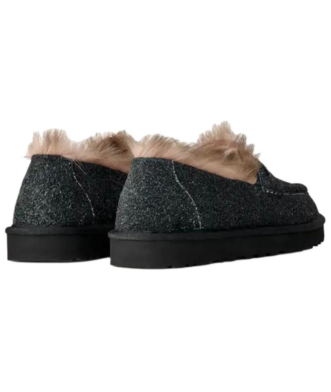 UGG AUSTRALIA Черные замшевые лоферы, фото 4