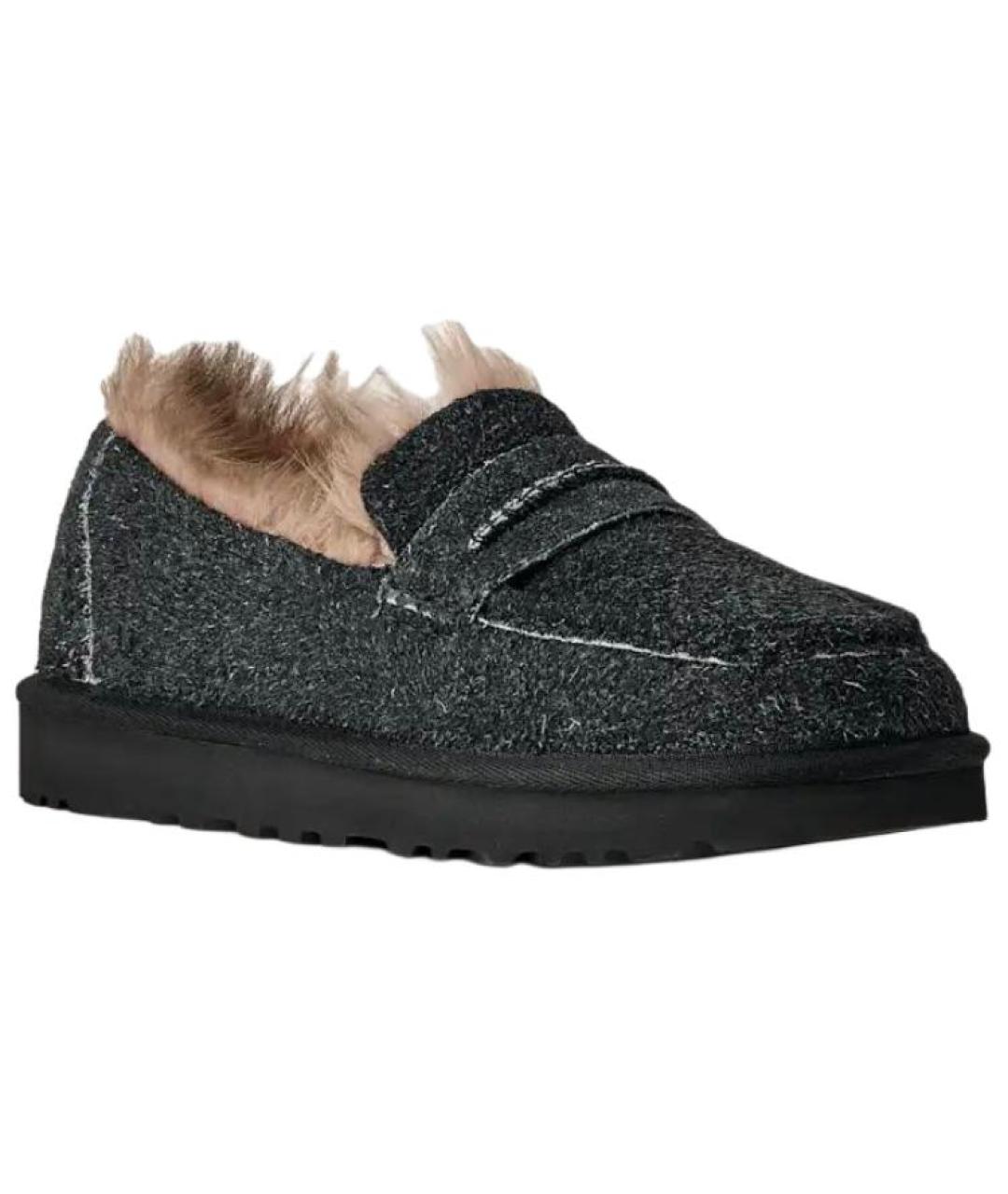 UGG AUSTRALIA Черные замшевые лоферы, фото 3
