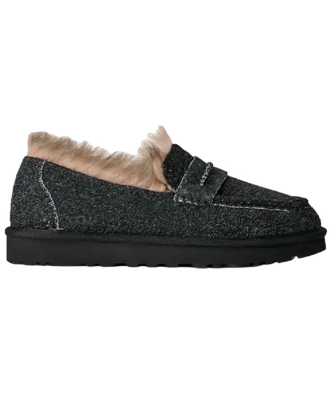 UGG AUSTRALIA Черные замшевые лоферы, фото 1