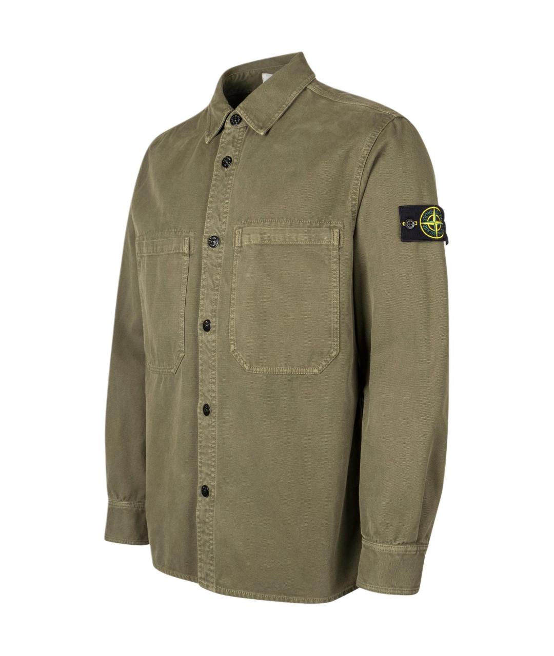 STONE ISLAND Зеленая классическая рубашка, фото 3