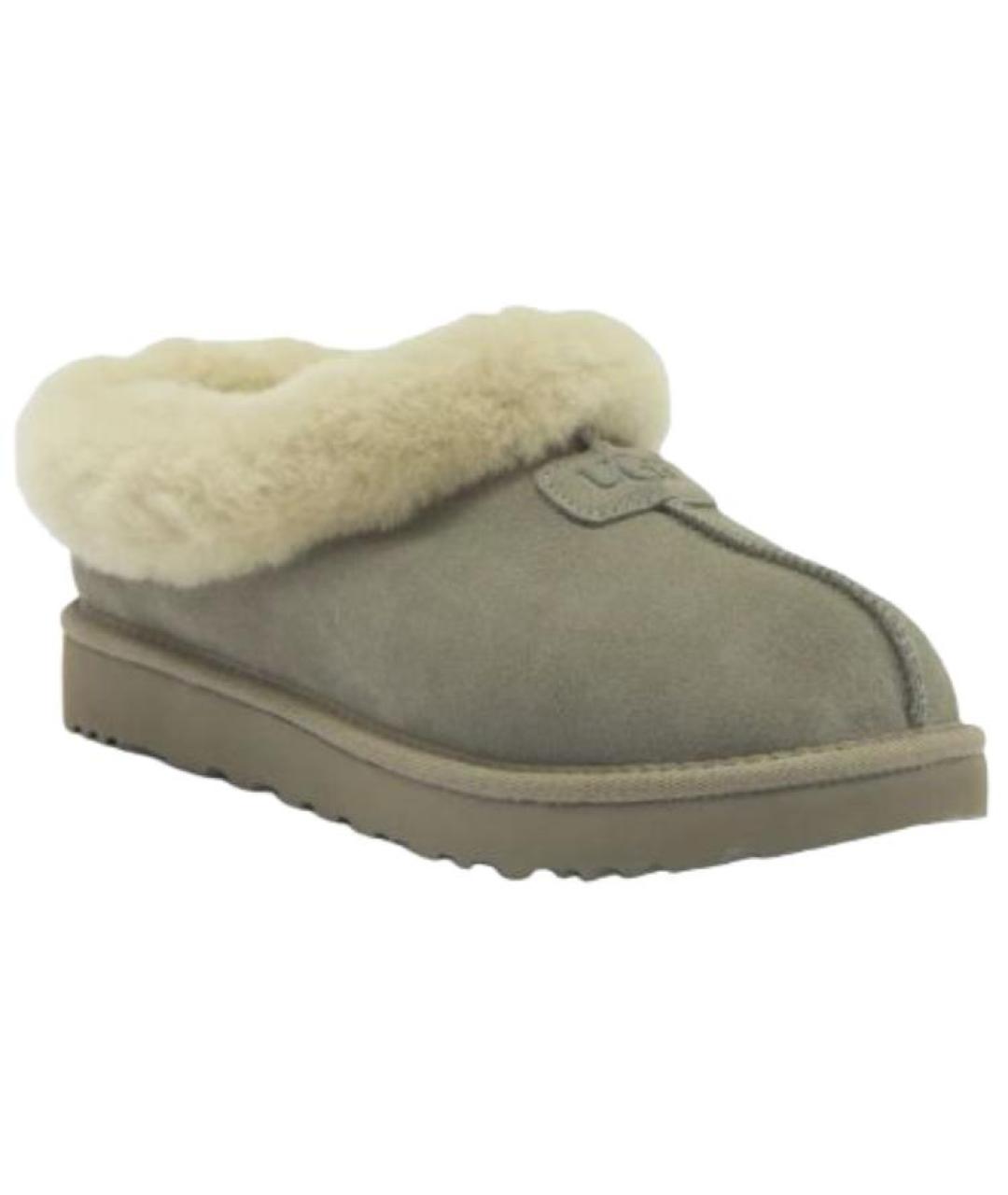 UGG AUSTRALIA Зеленые нубуковые мюли, фото 2