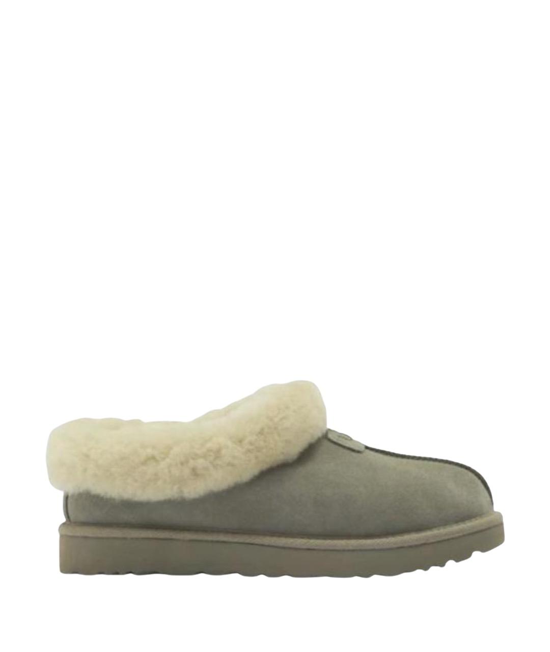 UGG AUSTRALIA Зеленые нубуковые мюли, фото 1