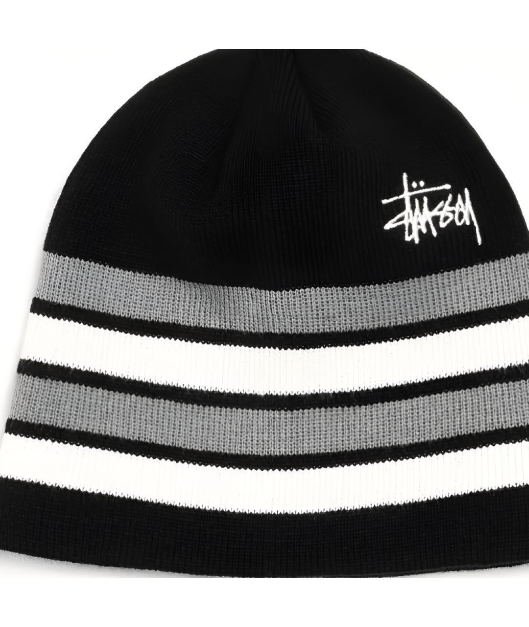 STUSSY Черная шапка, фото 3