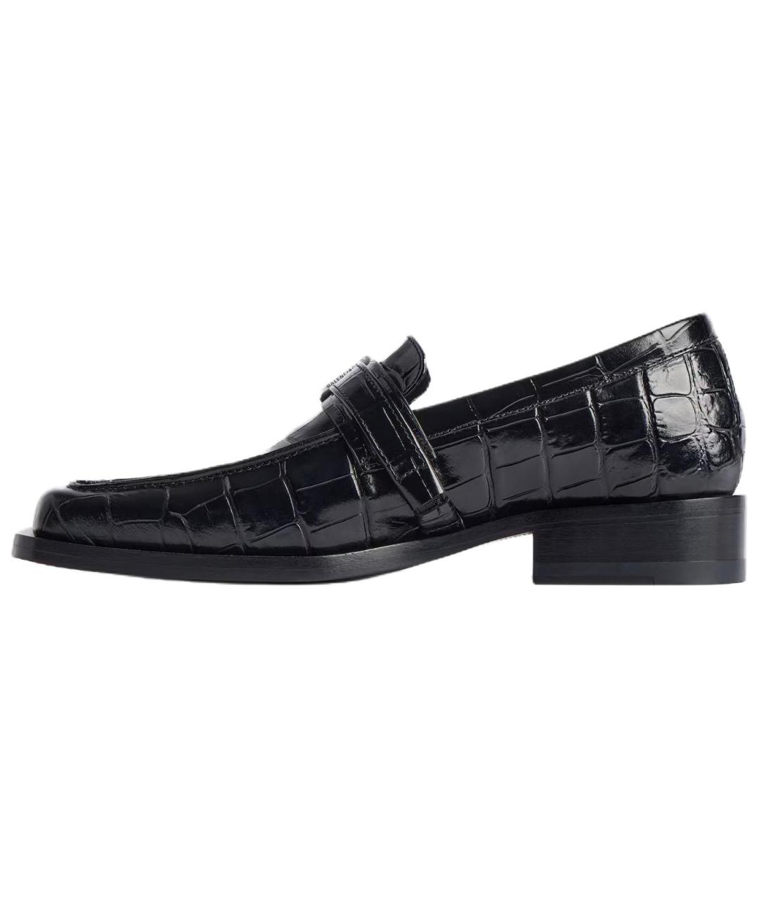 BALENCIAGA Черные кожаные лоферы, фото 3