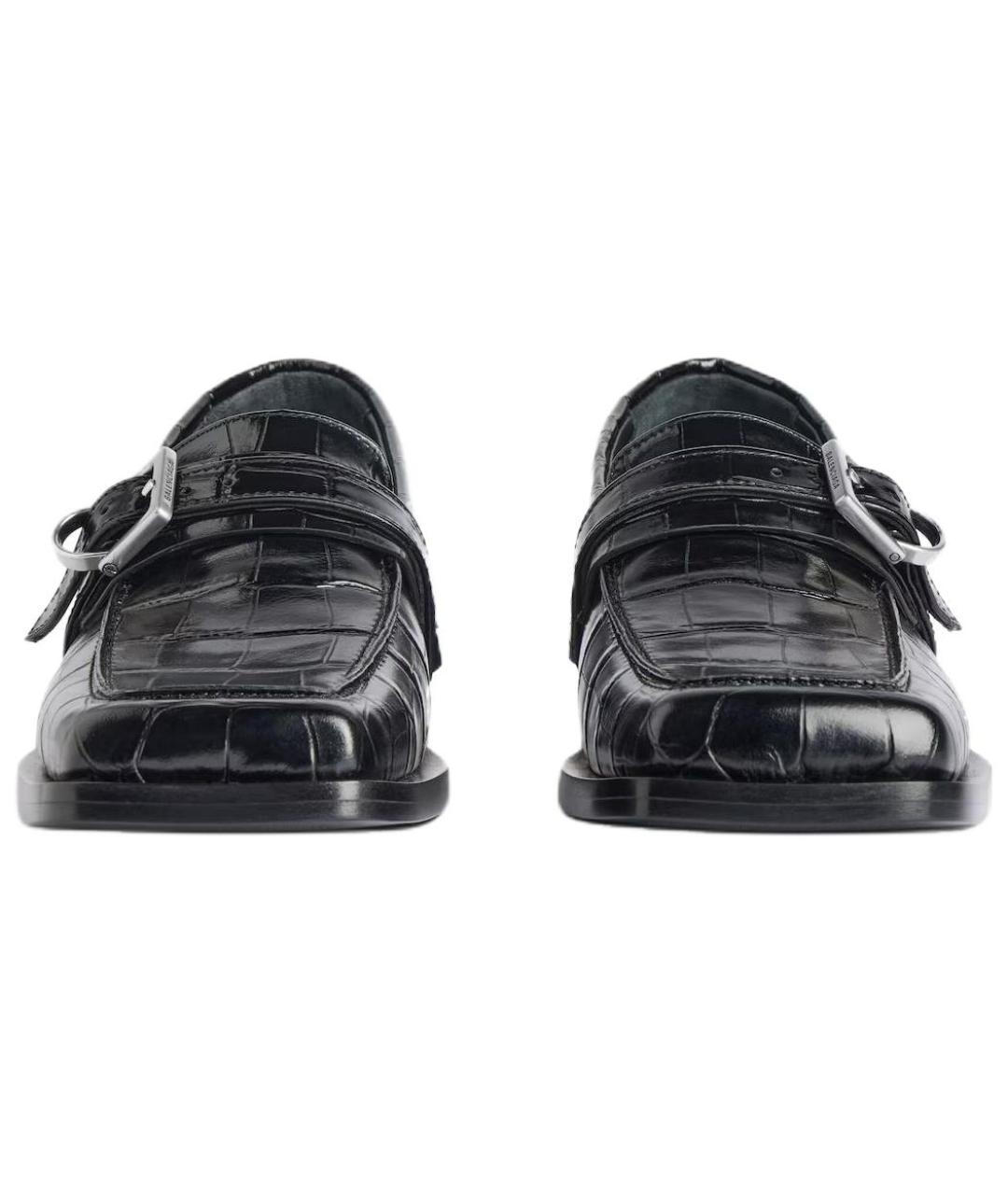 BALENCIAGA Черные кожаные лоферы, фото 5