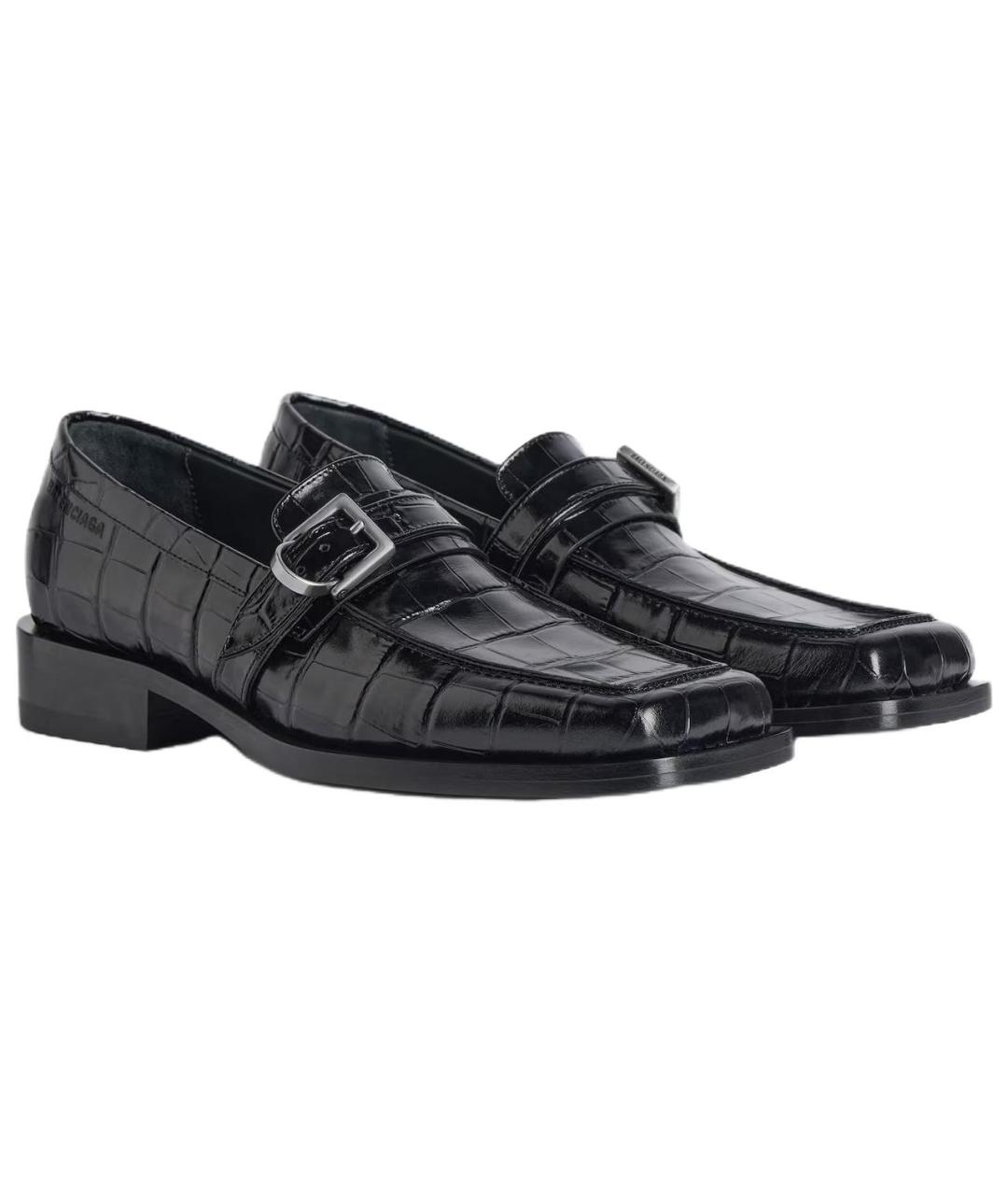 BALENCIAGA Черные кожаные лоферы, фото 4