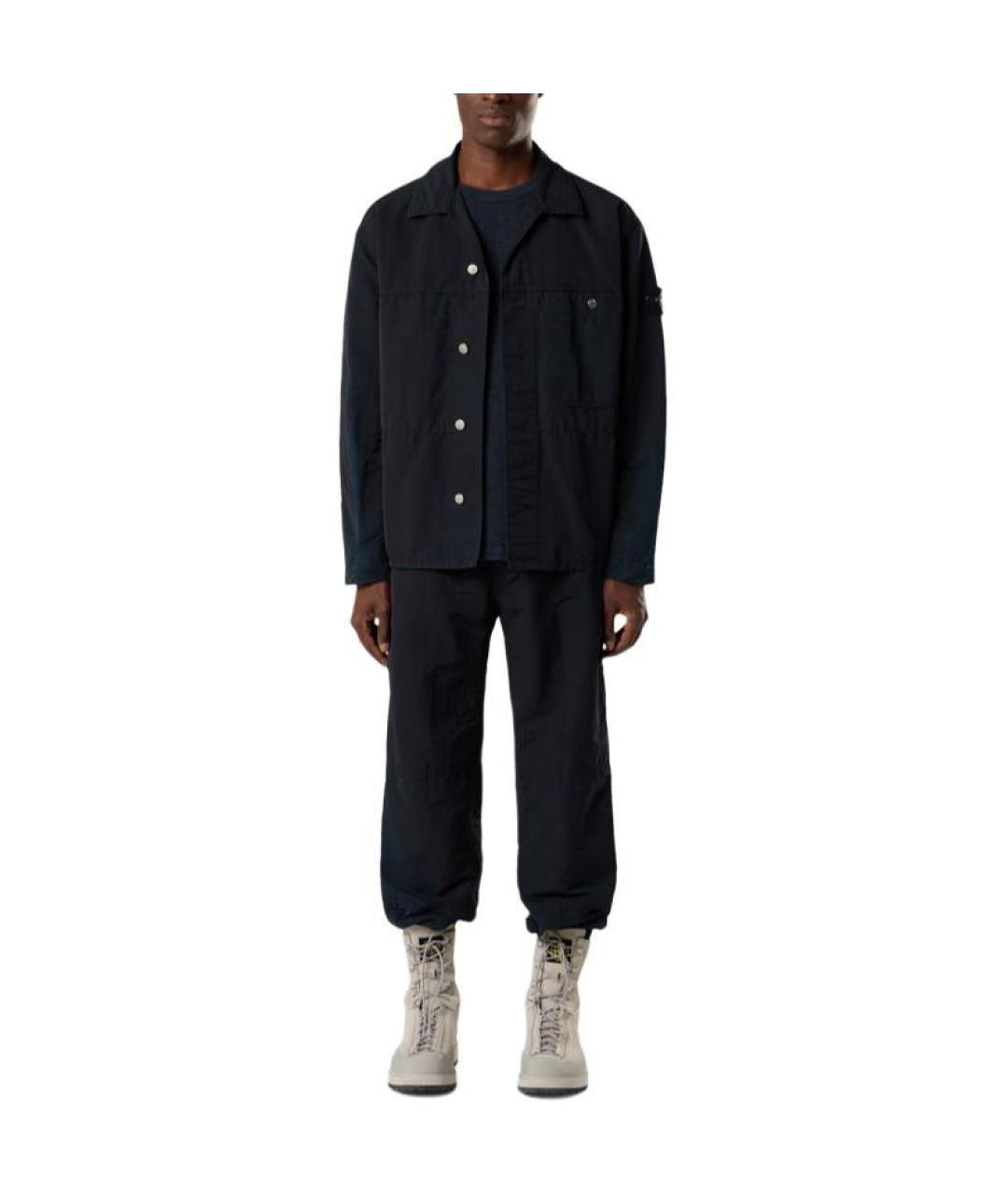 STONE ISLAND Черная классическая рубашка, фото 3
