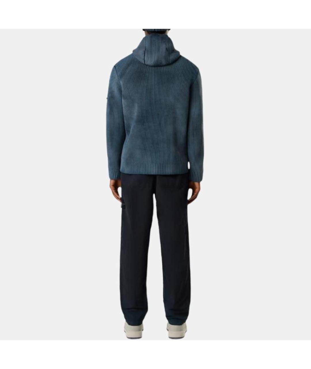 STONE ISLAND Черные прямые брюки, фото 4