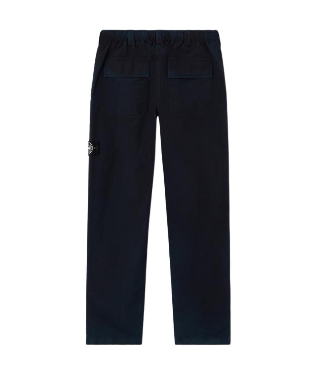 STONE ISLAND Черные прямые брюки, фото 2