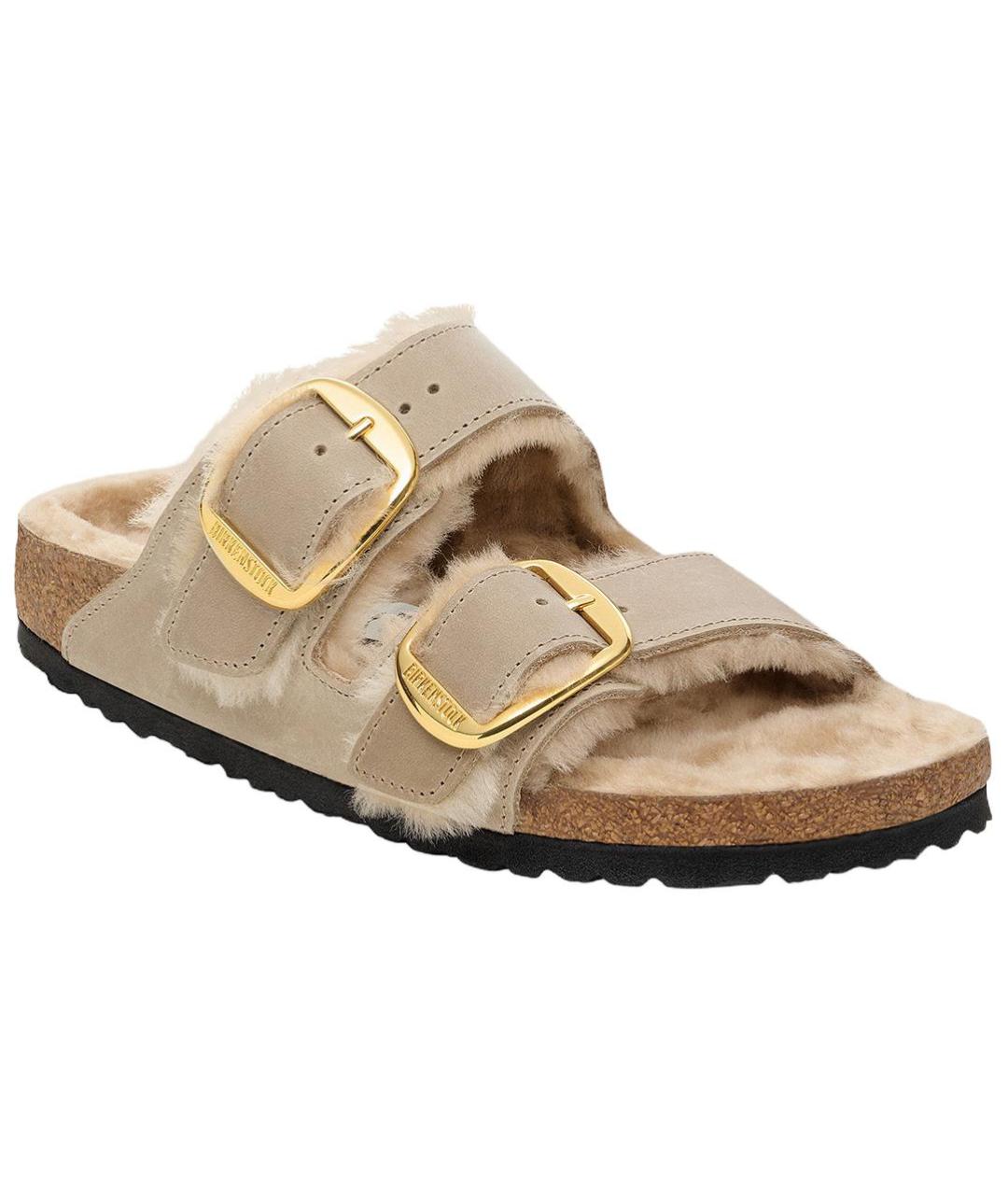 BIRKENSTOCK Бежевые нубуковые сандалии, фото 2