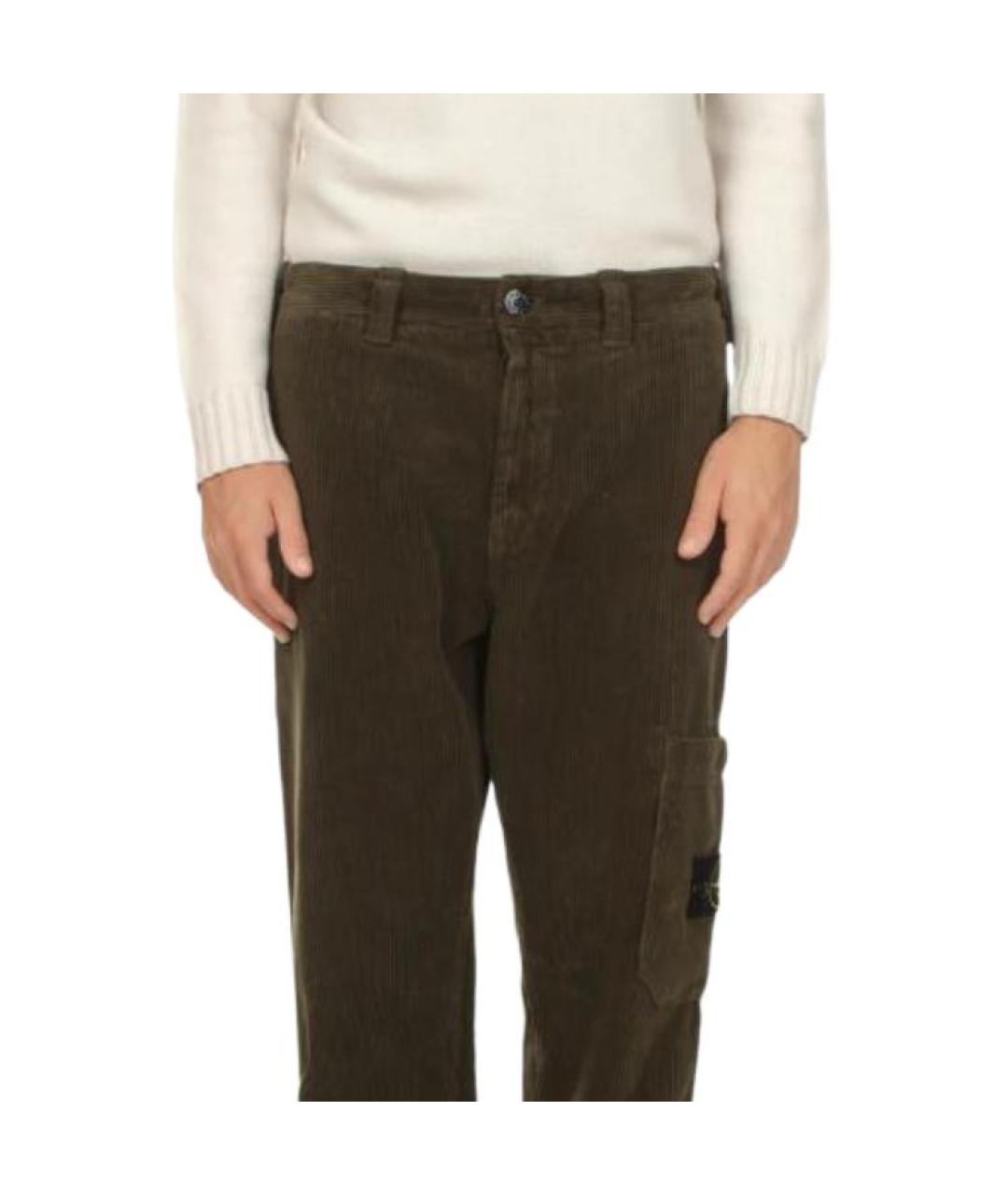 STONE ISLAND Зеленые брюки чинос, фото 5