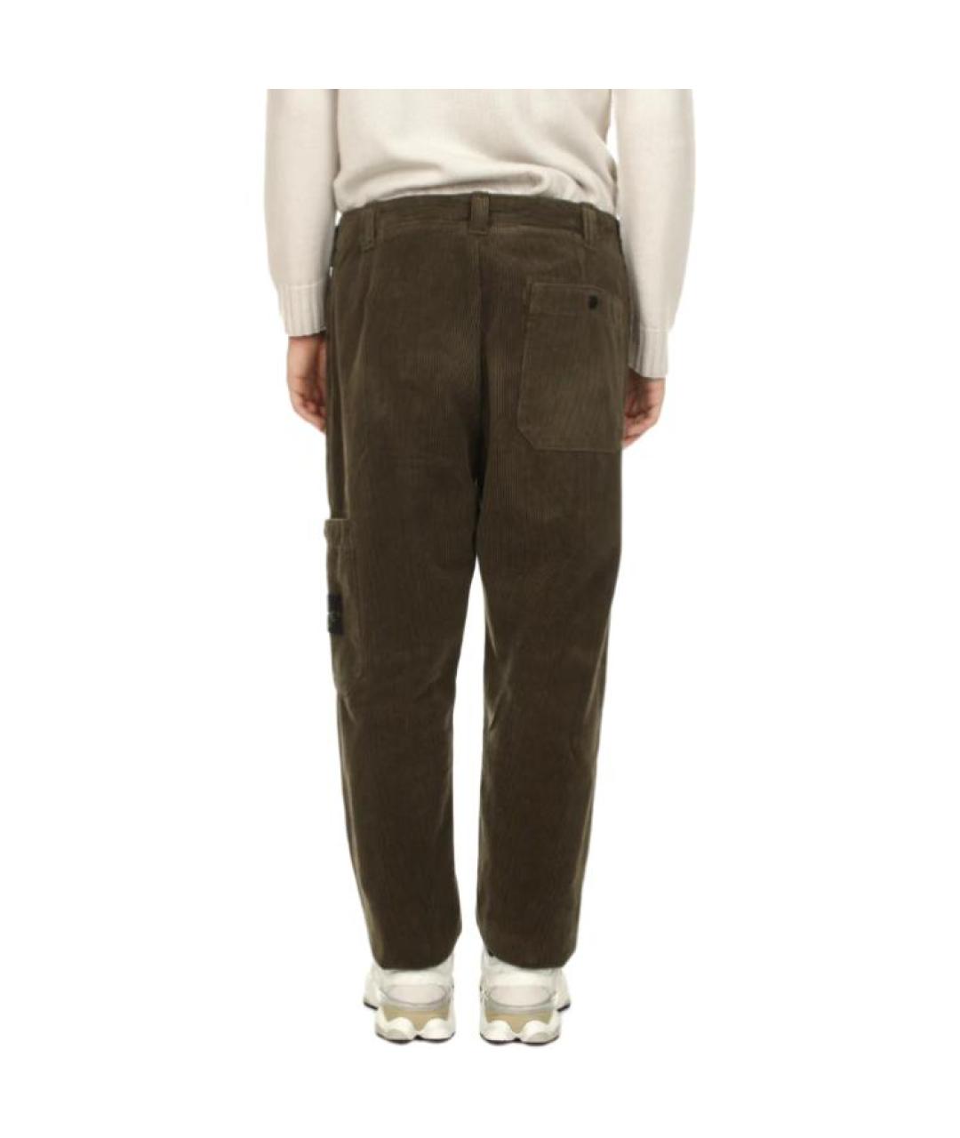 STONE ISLAND Зеленые брюки чинос, фото 2