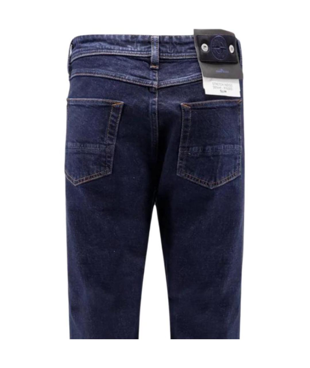 STONE ISLAND Синие прямые джинсы, фото 3