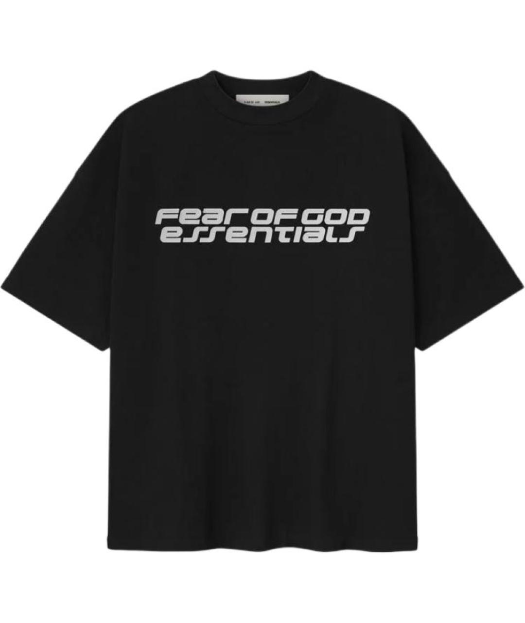 FEAR OF GOD ESSENTIALS Черная хлопковая футболка, фото 1