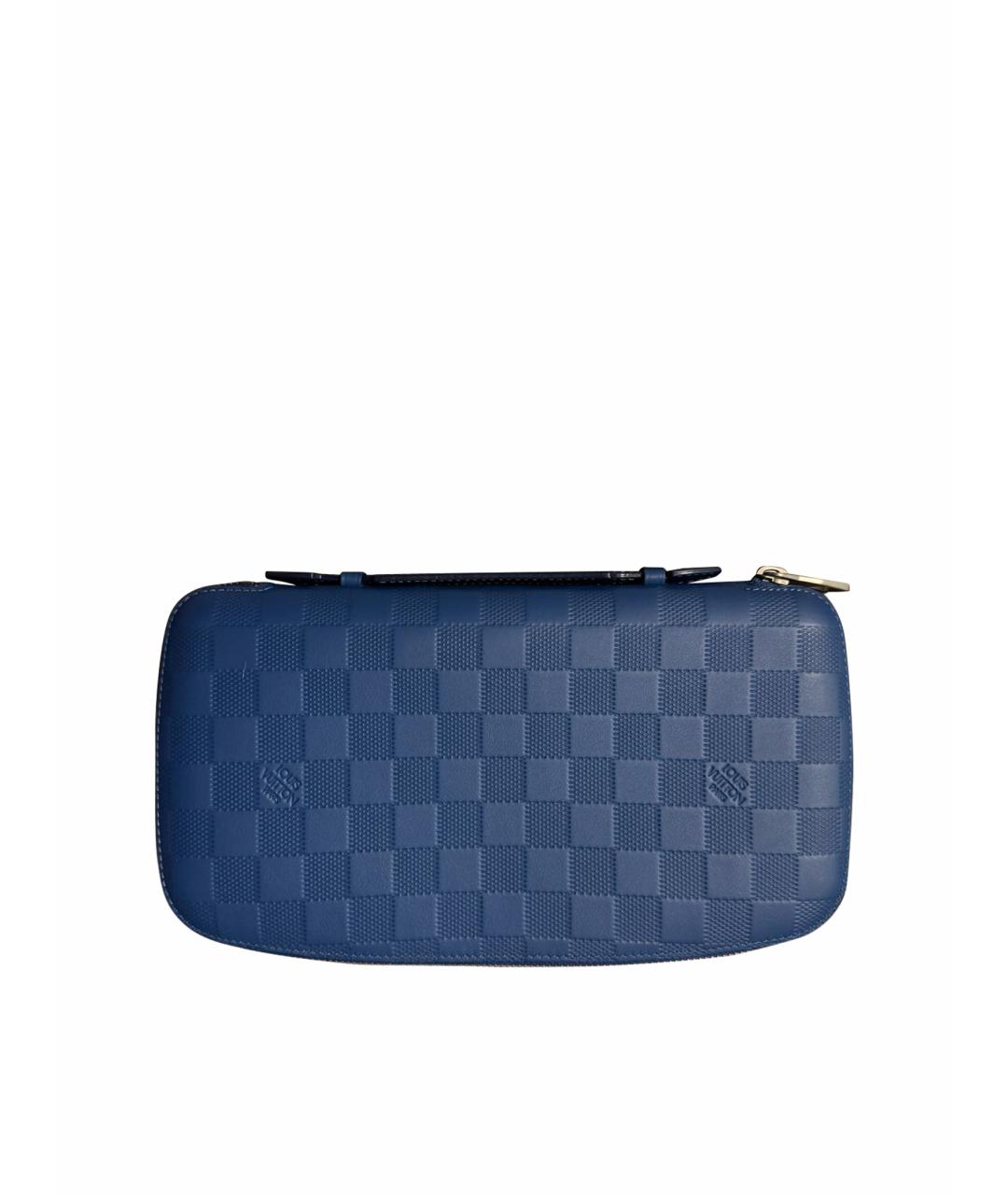 LOUIS VUITTON Синий кожаный кошелек, фото 1