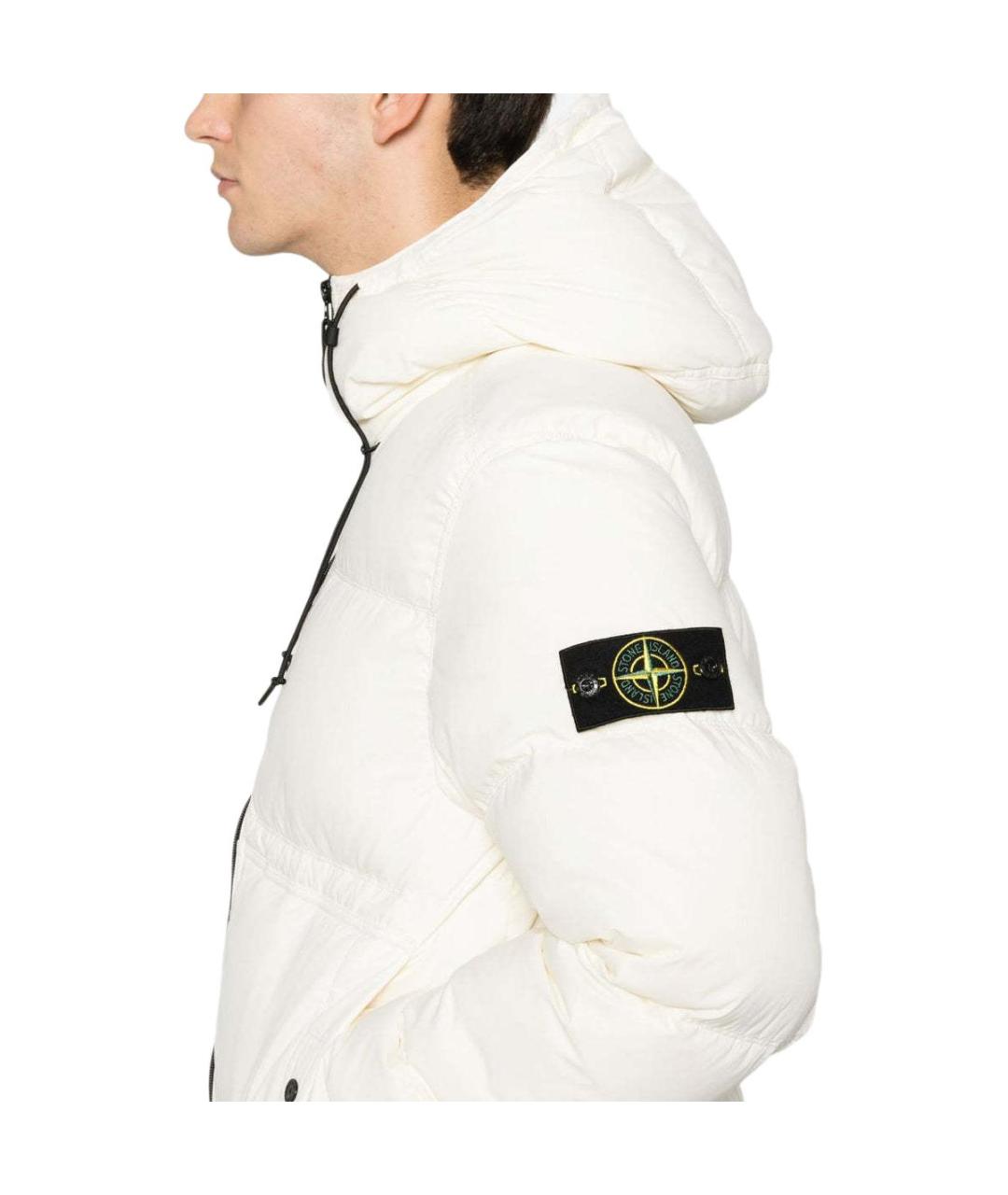 STONE ISLAND Белый пуховик, фото 5