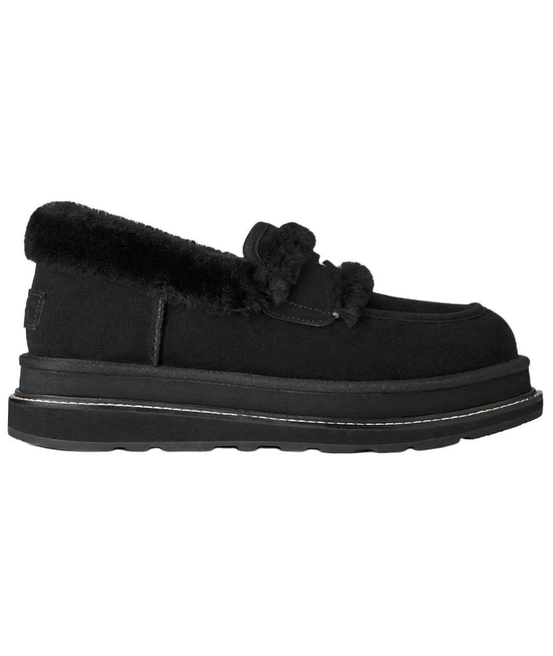 UGG AUSTRALIA Черные замшевые лоферы, фото 1