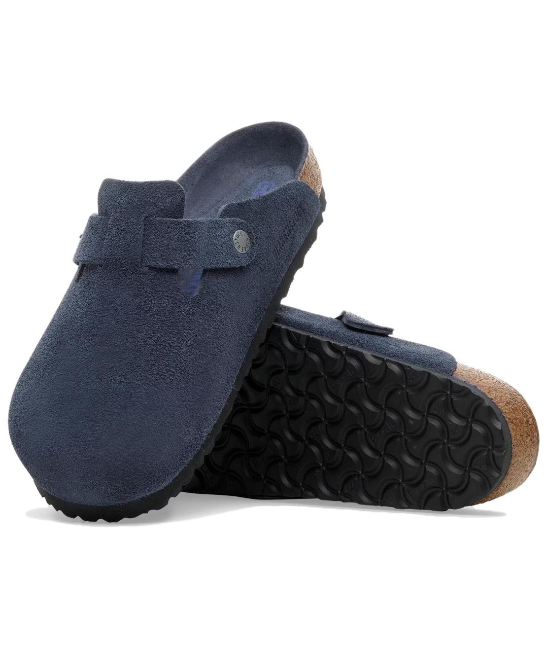 BIRKENSTOCK Синие замшевые мюли, фото 5