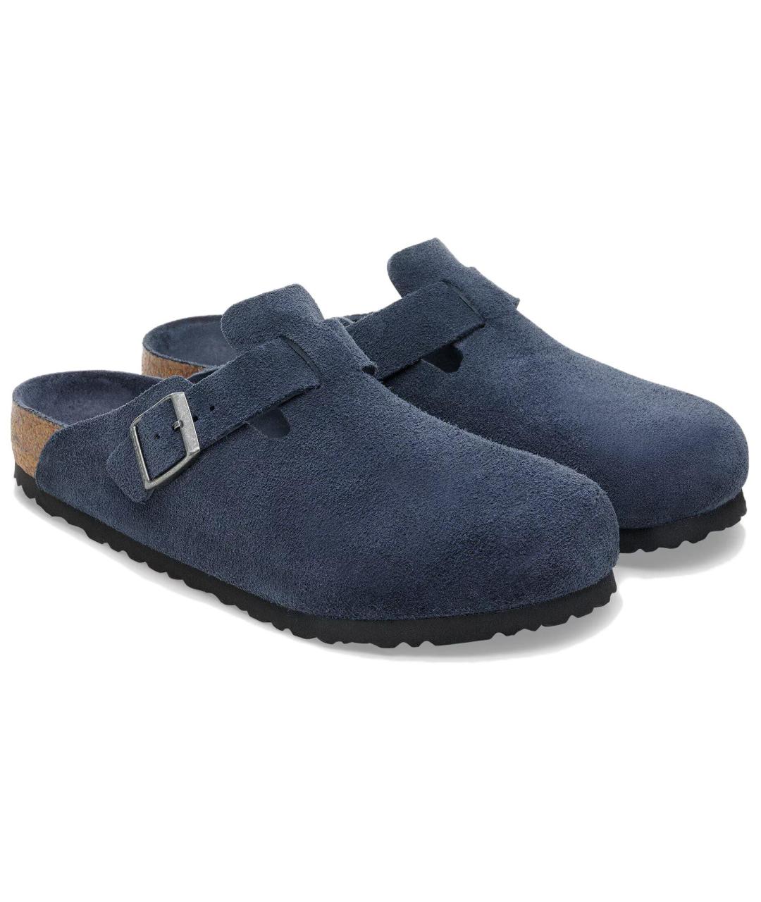 BIRKENSTOCK Синие замшевые мюли, фото 3