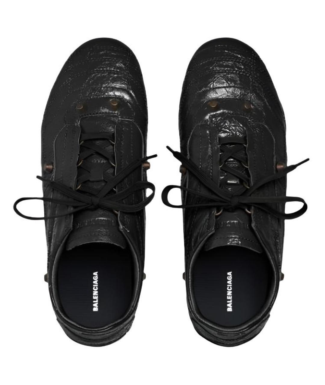 BALENCIAGA Черные кожаные кеды, фото 5