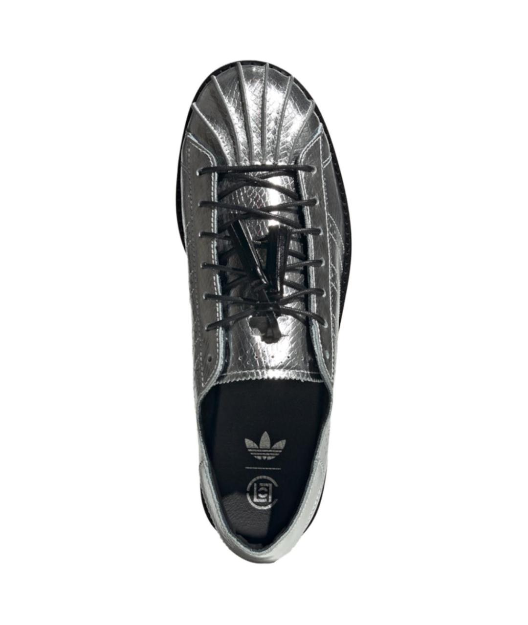 ADIDAS Серебряные кожаные брогги и оксфорды, фото 5