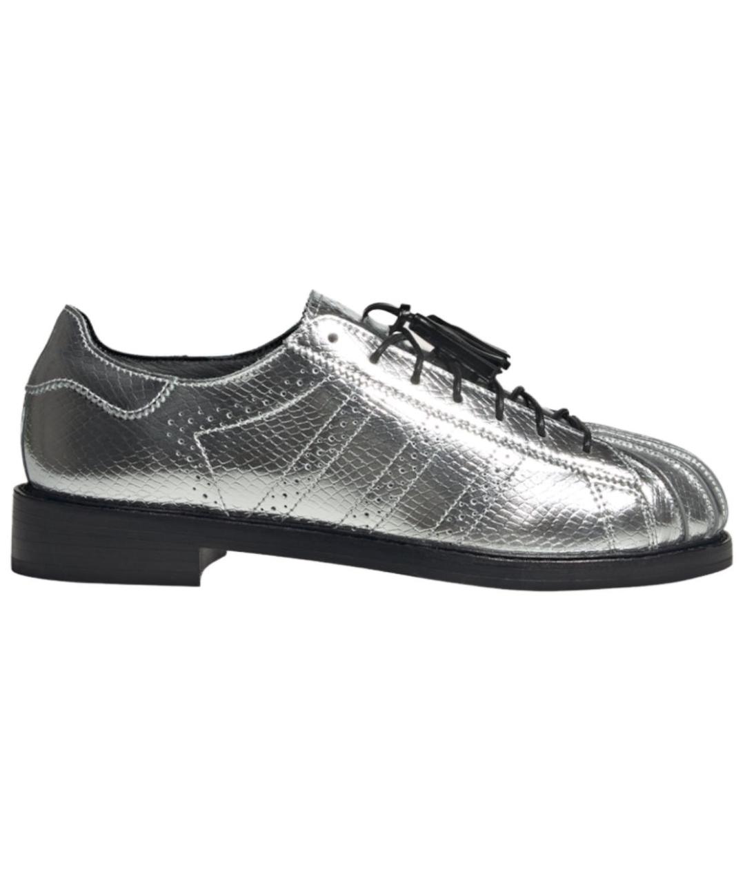 ADIDAS Серебряные кожаные брогги и оксфорды, фото 1