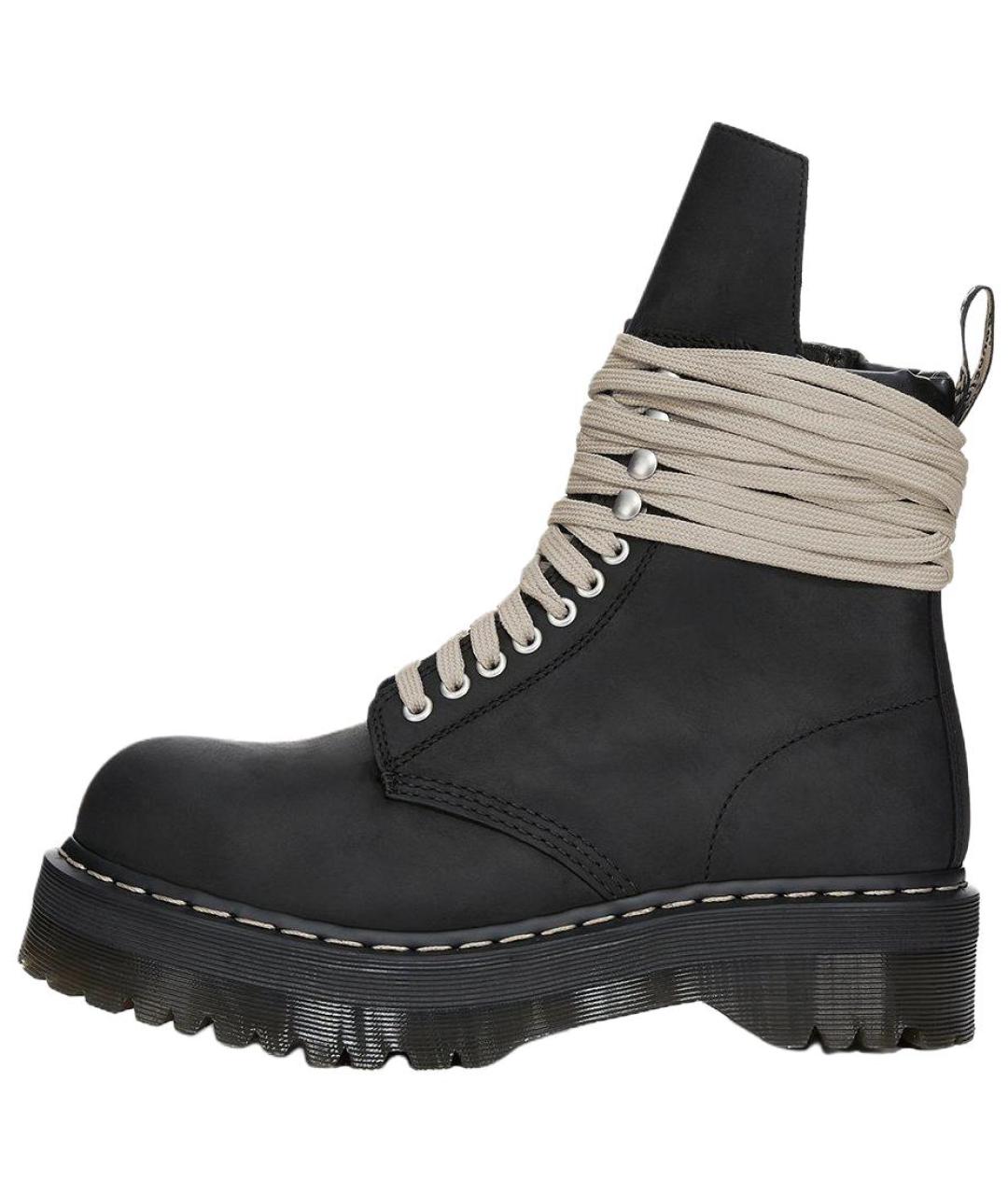 RICK OWENS Черные кожаные низкие ботинки, фото 2