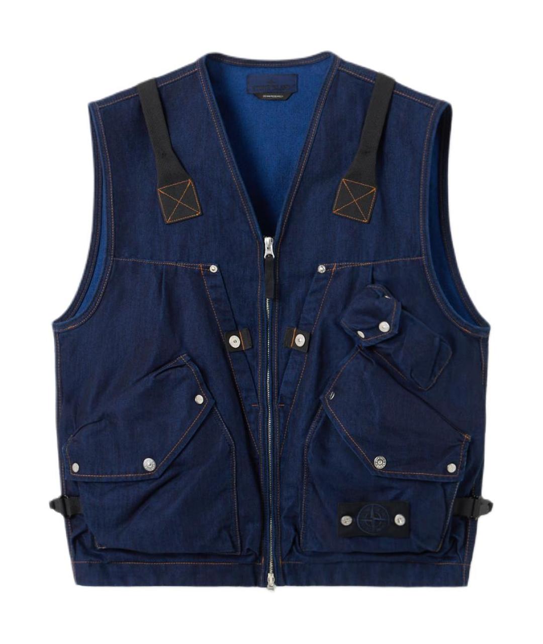 STONE ISLAND Синий жилет, фото 1