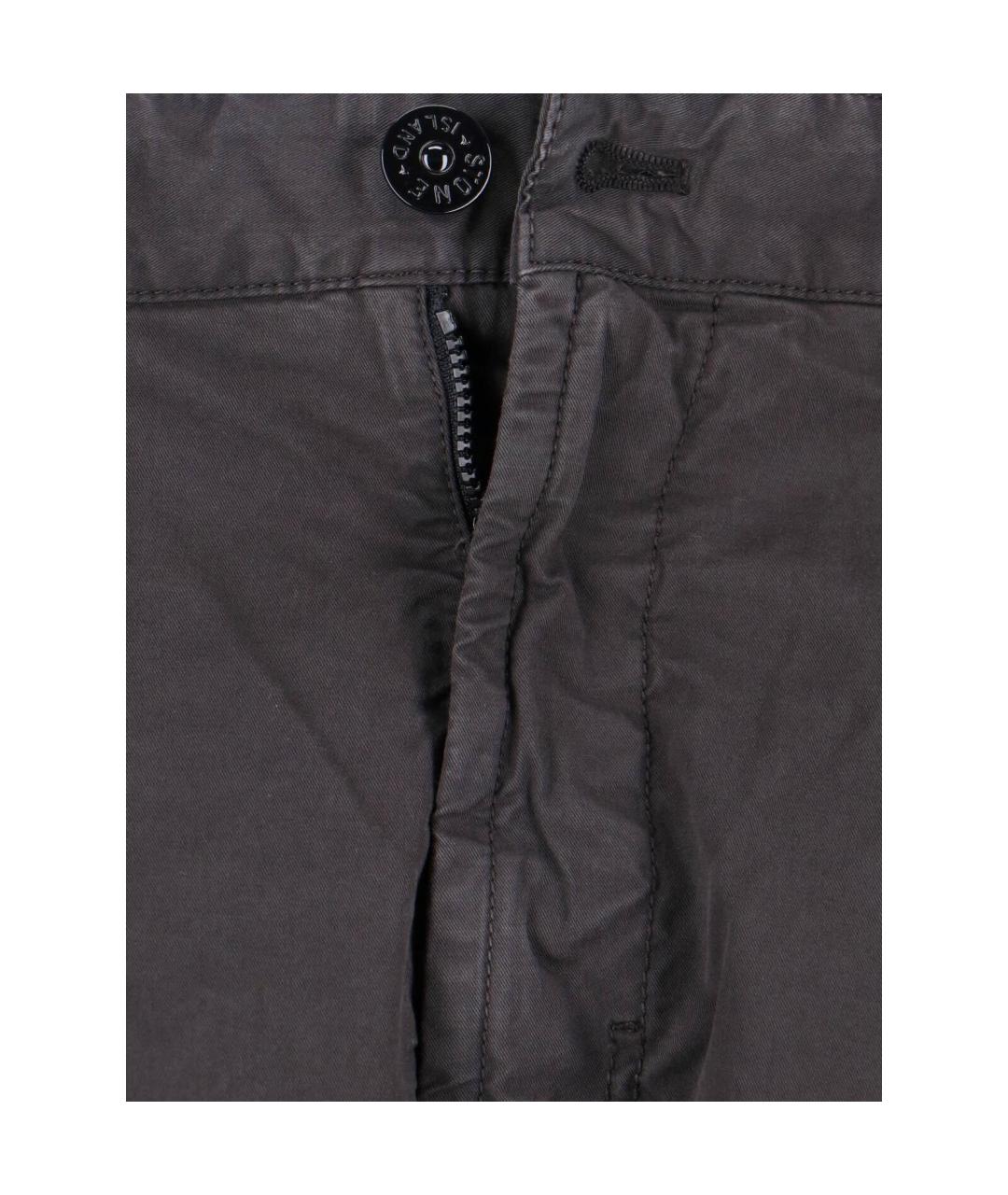 STONE ISLAND Серые повседневные брюки, фото 2