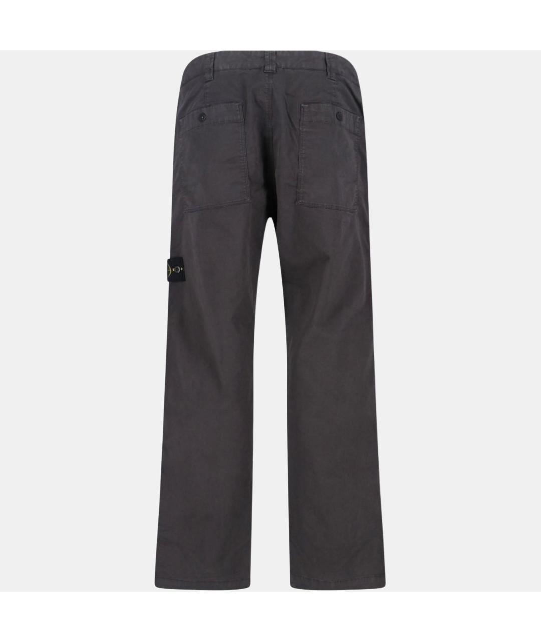 STONE ISLAND Серые повседневные брюки, фото 4