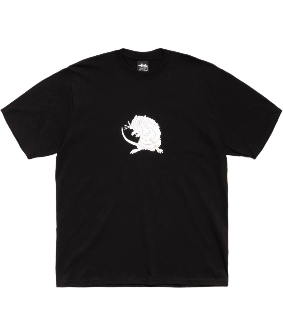 STUSSY Черная футболка, фото 1