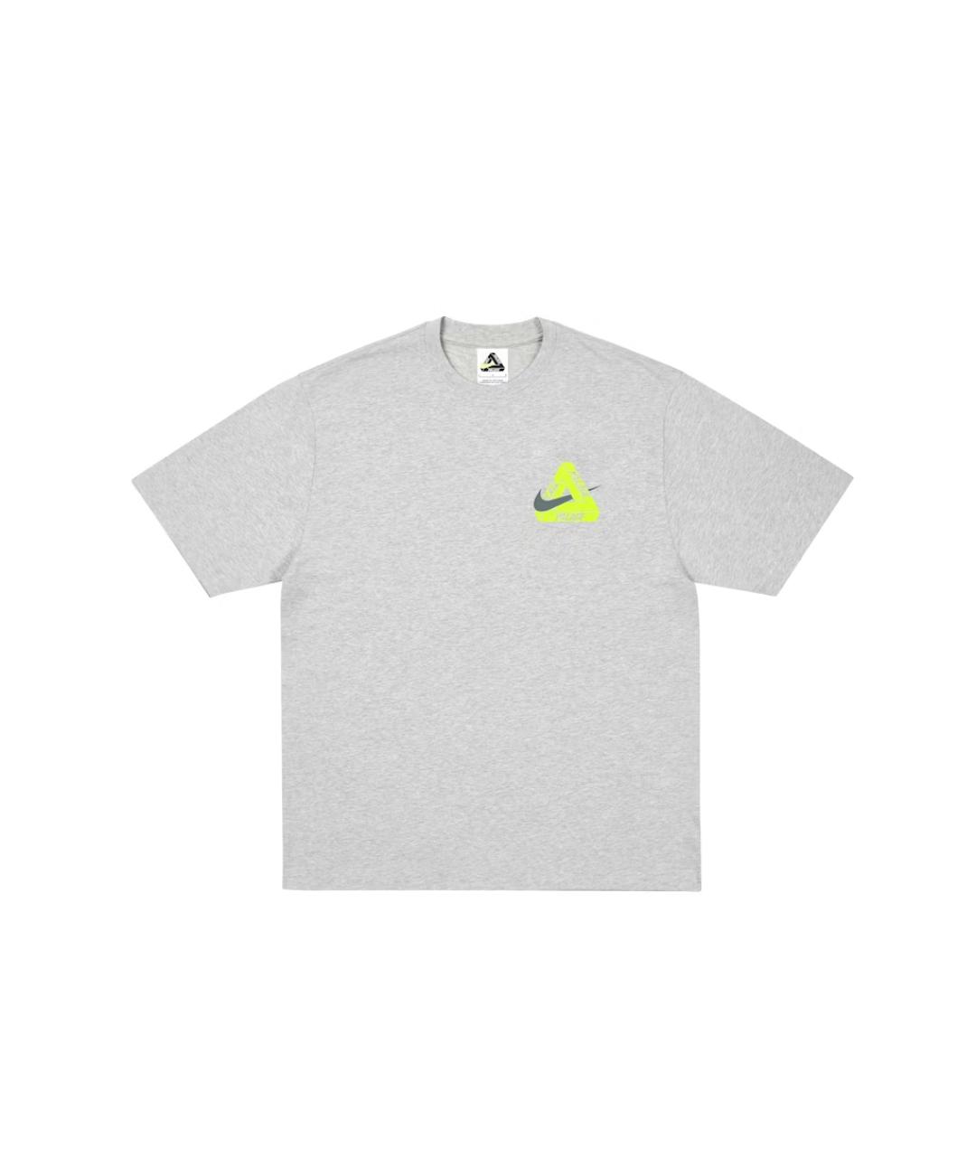 PALACE Серая хлопковая футболка, фото 2